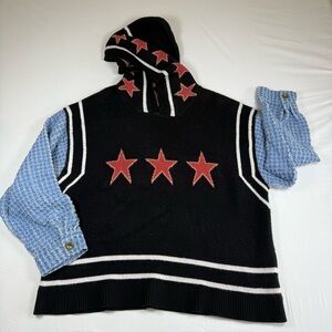 POL Black and Red Star hoodie
